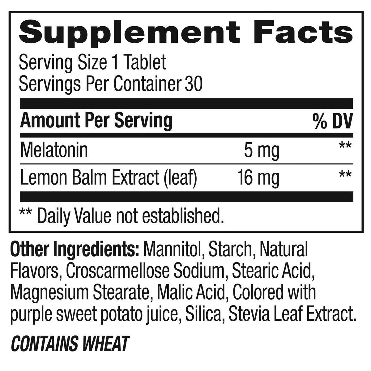 OLLY Extra Stark Schlafpastillen zum Schnellauflösen, 5 mg Melatonin, vegan, Erdbeer - 30 Stück