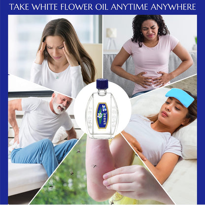 Weißer Blumen Balsam Öl – Externes Analgetikum 2,5 ml (0,085 fl oz) US-Version (3er-Pack)