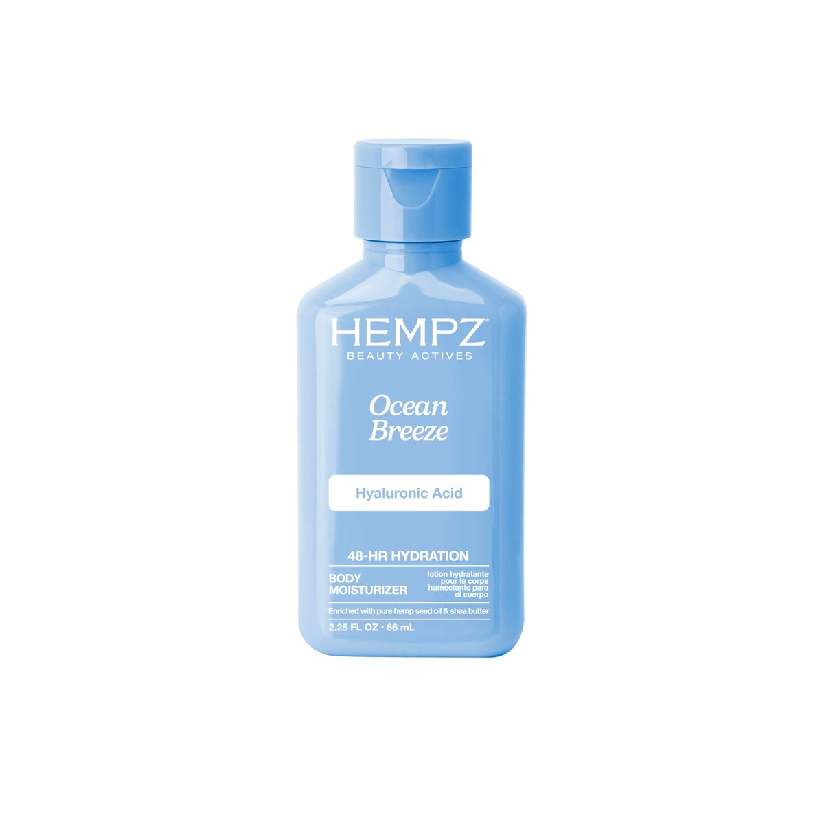 Hempz Ocean Breeze Limited Edition Mini Body Lotion – Feuchtigkeitscreme mit Sheabutter und Aloe Vera, Reisegröße 2,25 Fl Oz
