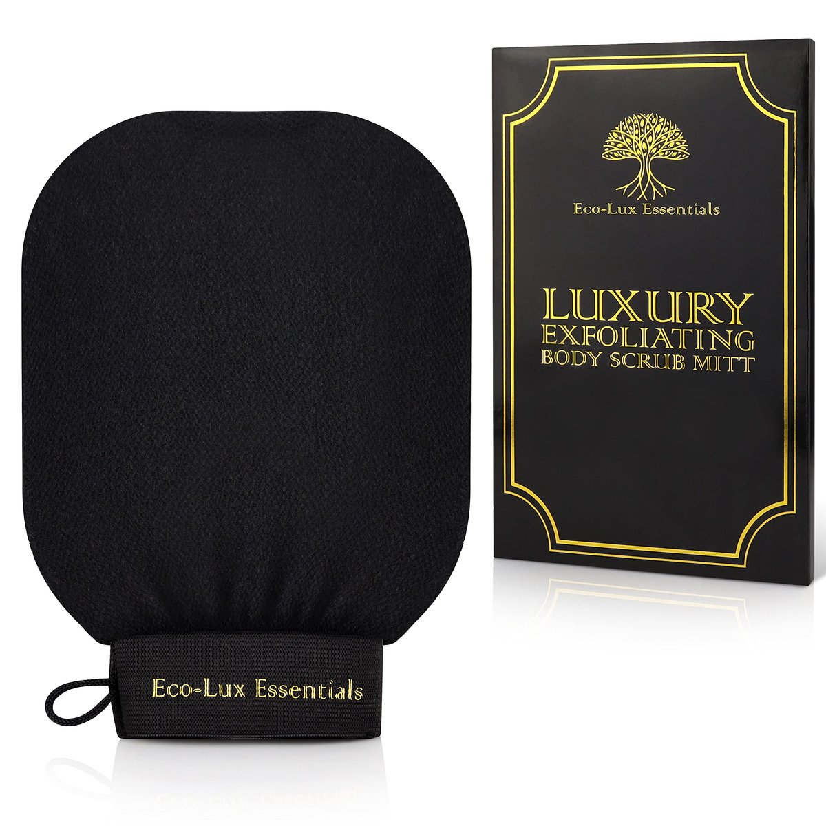 Eco Lux Peeling-Handschuh – Marokkanischer Exfoliationshandschuh aus Premium-Viskose für Tiefenreinigung & abgestorbene Haut, Selbstbräunungsentferner, wiederverwendbarer Körperpeeling-Handschuh für Bad & Dusche