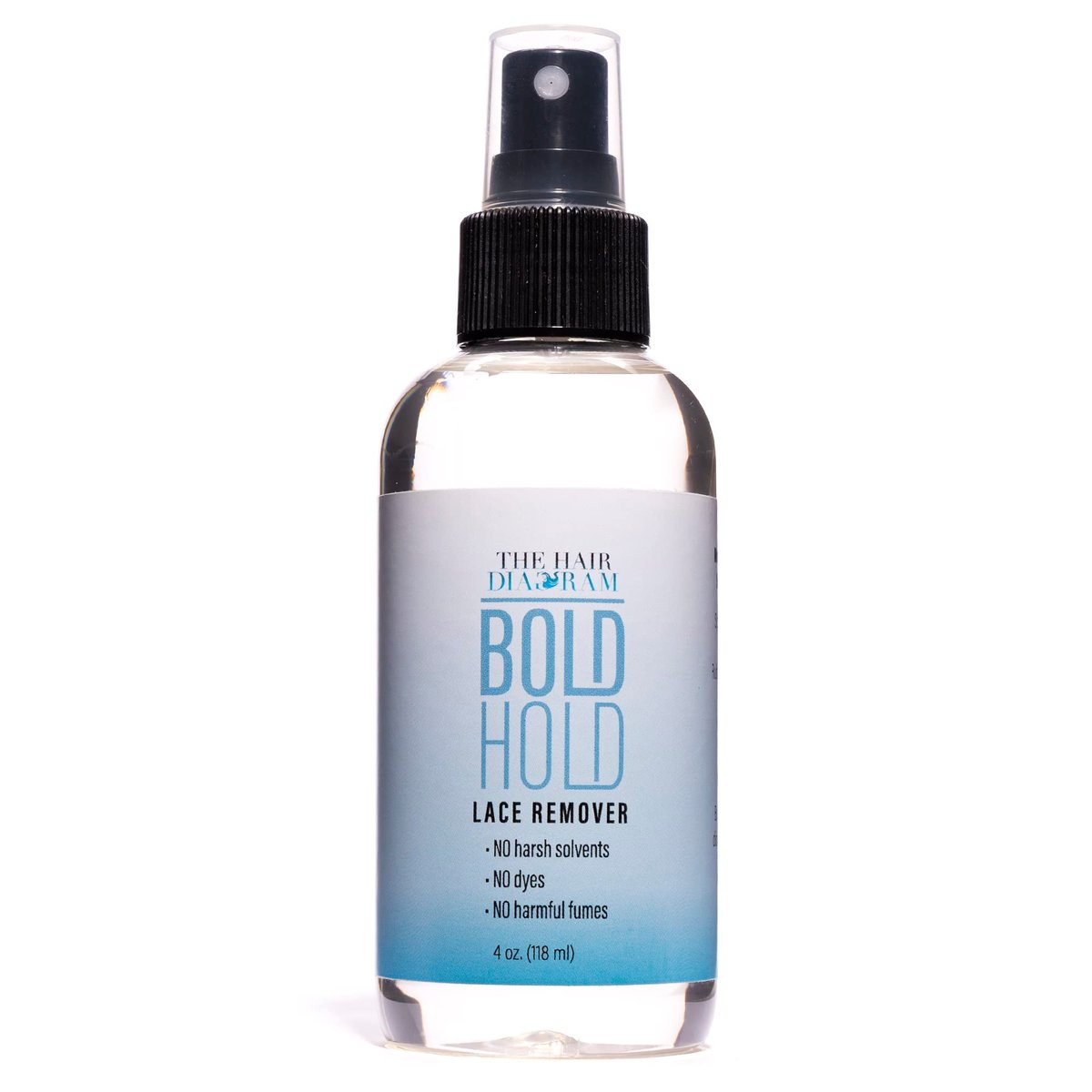 The Hair Diagram - Bold Hold Lace Remover - Bond Release Spray - Rückstandsentfernung für Perücken, Extensions & Haarsysteme - Kleberentferner für Tape & Lace - Ohne aggressive Lösungsmittel, Farbstoffe oder schädliche Dämpfe - 118 ml