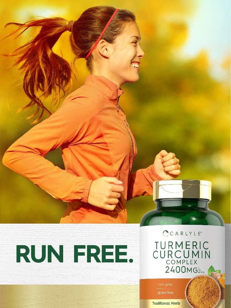 Carlyle Kurkuma Curcumin Kapseln – 180 pflanzliche Kapseln, nicht-GMO, glutenfrei