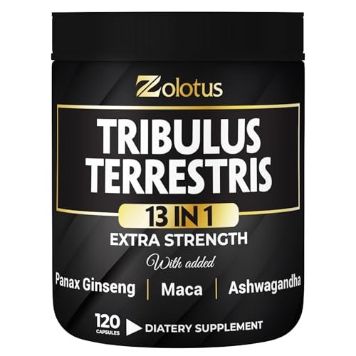 Zolotus 13-in-1 Tribulus Terrestris Kapseln mit Maca, Bockshornklee, Panax Ginseng, Sägepalme, Tongkat Ali, Shilajit & mehr – Energie- und Ausdauerergänzung für Männer und Frauen – 120 Kapseln