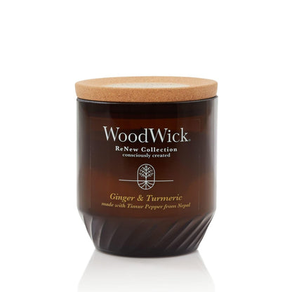 WoodWick Ginger & Turmeric Duftkerze 6 oz – Geschenkidee mit knisterndem Docht