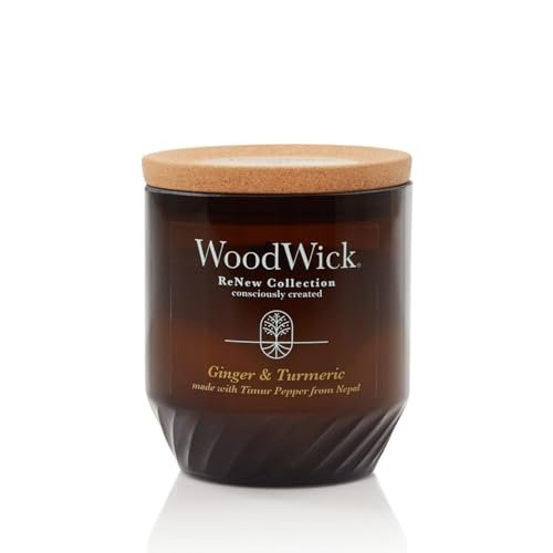WoodWick Ginger & Turmeric Duftkerze 6 oz – Geschenkidee mit knisterndem Docht