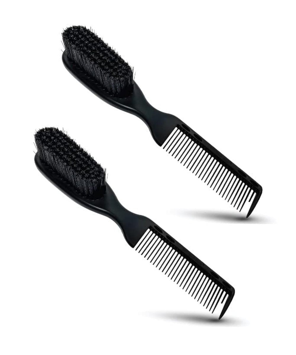 TRU BARBER PRO Fading Brush 2er-Set – Barber Fade Brush, Reinigungsbürste für Haarschneider, Bartbürste, Stylistenkamm, Hairstyling-Werkzeug