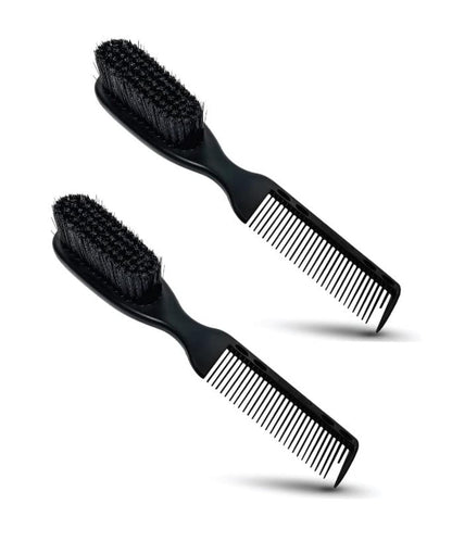 TRU BARBER PRO Fading Brush 2er-Set – Barber Fade Brush, Reinigungsbürste für Haarschneider, Bartbürste, Stylistenkamm, Hairstyling-Werkzeug