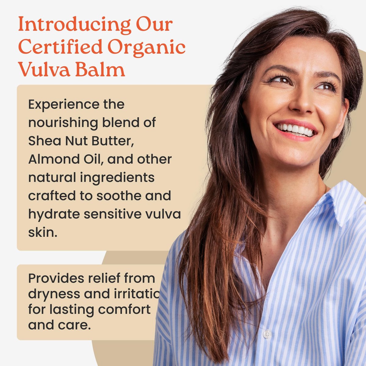 NewLife Naturals SheaCalm Vulva Balsam – Zertifizierte Bio-Vaginalfeuchtigkeitscreme & Vaginalcreme – Unterstützung bei Trockenheit & Wechseljahren – Östrogenfreie Vulva-Feuchtigkeitspflege, Hergestellt in den USA, 60 ml