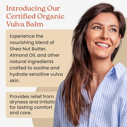 NewLife Naturals SheaCalm Vulva Balsam – Zertifizierte Bio-Vaginalfeuchtigkeitscreme & Vaginalcreme – Unterstützung bei Trockenheit & Wechseljahren – Östrogenfreie Vulva-Feuchtigkeitspflege, Hergestellt in den USA, 60 ml