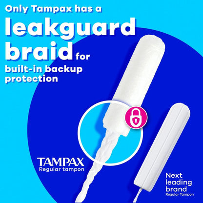 Tampax Pearl Tampons Multipack – Regular/Super/Super+ Saugstärke, 47 Stück, unparfümiert