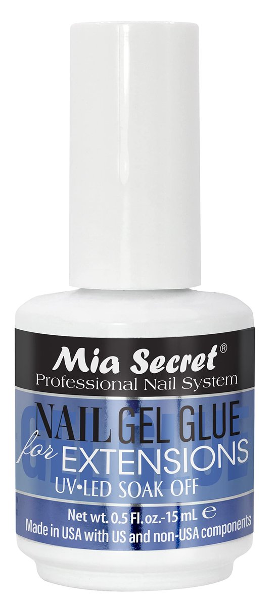 MIA SECRET Nagelgelkleber für Verlängerungen UV-LED soak off 0,5 Fl Oz