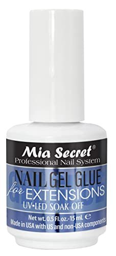 MIA SECRET Nagelgelkleber für Verlängerungen UV-LED soak off 0,5 Fl Oz