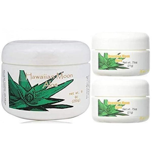 Hawaiian Moon Aloe 9 Oz Hautpflegeglas + zwei 0,75 Oz Reisegrößen