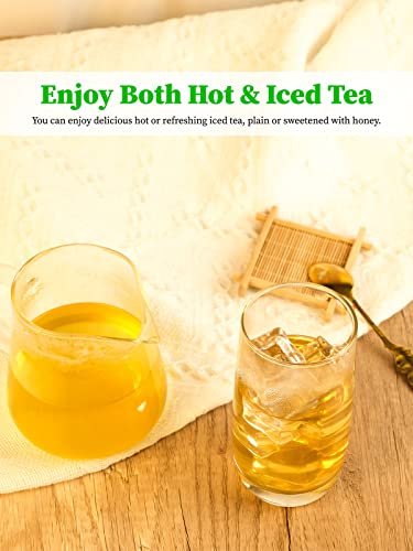 TeeLux Decaf Grüner Tee Beutel, reiner entkoffeinierter Grüner Tee, super Antioxidans, 100 Beutel für heißen & Eistee