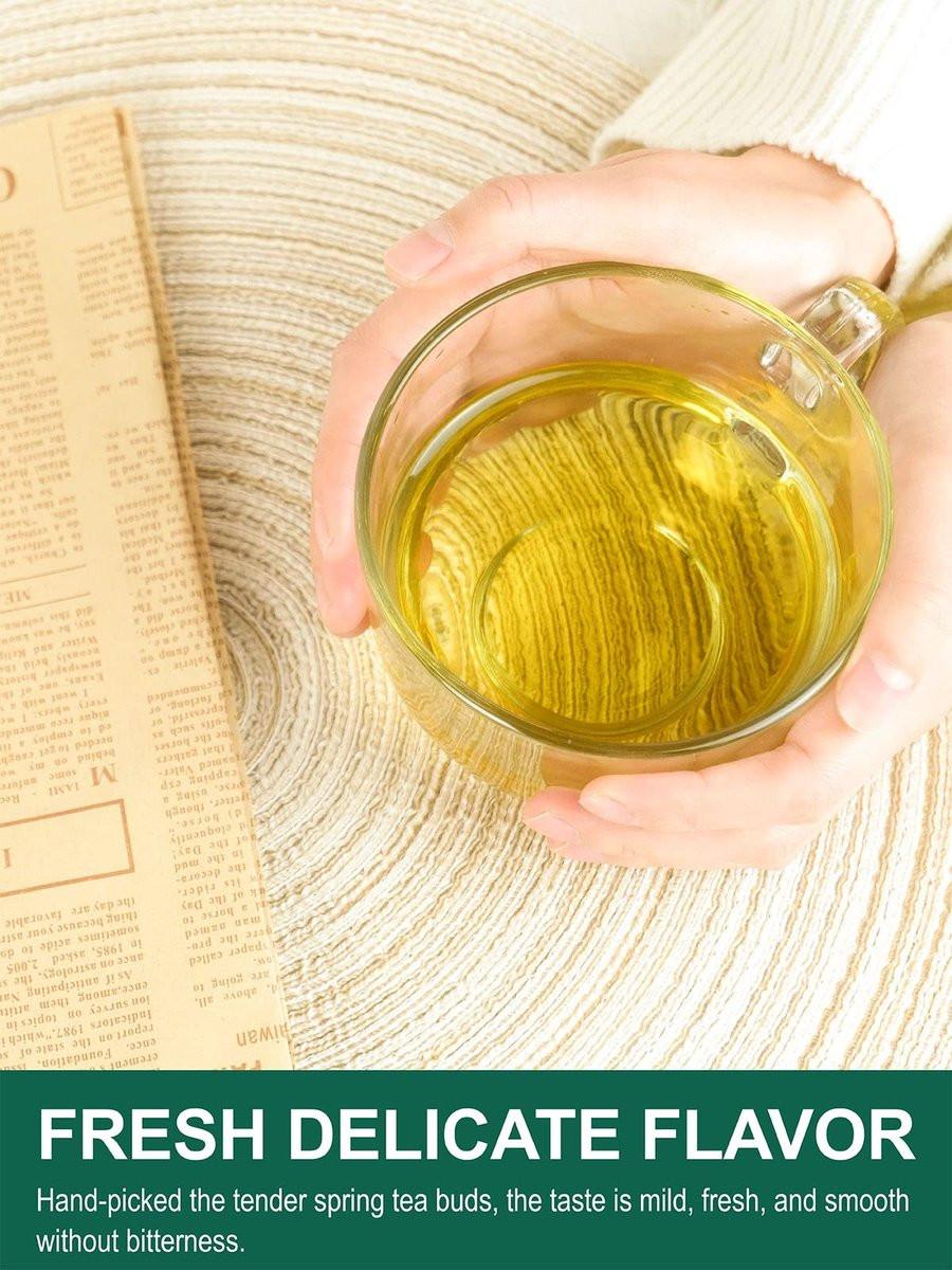 TeeLux Grüner Tee Beutel, Naturreiner Grüner Tee, Super Antioxidans, Koffeinhaltig, 100 Teebeutel zur Unterstützung der allgemeinen Gesundheit