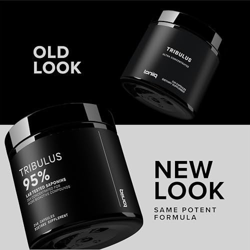 Toniiq Tribulus Terrestris für Männer – Ultrahochpotenter 25:1 Extrakt mit 95% Saponinen – 1300 mg reine & konzentrierte Formel – Laborgeprüft auf Reinheit & Qualität – 240 Kapseln