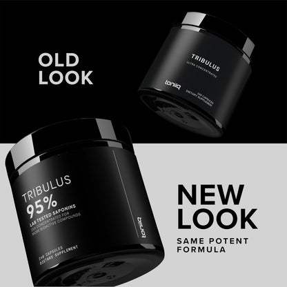 Toniiq Tribulus Terrestris für Männer – Ultrahochpotenter 25:1 Extrakt mit 95% Saponinen – 1300 mg reine & konzentrierte Formel – Laborgeprüft auf Reinheit & Qualität – 240 Kapseln