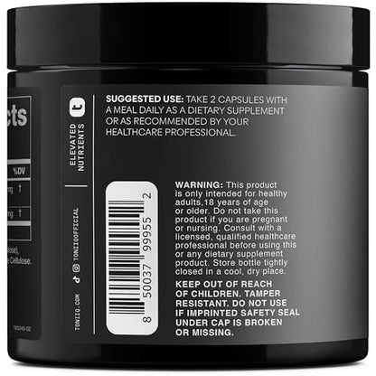 Toniiq Tribulus Terrestris für Männer – Ultrahochpotenter 25:1 Extrakt mit 95% Saponinen – 1300 mg reine & konzentrierte Formel – Laborgeprüft auf Reinheit & Qualität – 240 Kapseln