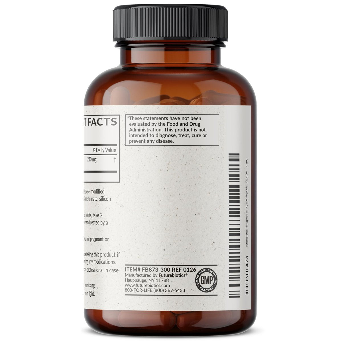 Futurebiotics Bockshornklee Extra Stark – 300 vegane Kapseln zur Unterstützung der allgemeinen Gesundheit & des Wohlbefindens, Nicht-GVO
