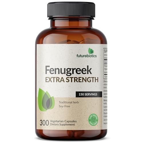 Futurebiotics Bockshornklee Extra Stark – 300 vegane Kapseln zur Unterstützung der allgemeinen Gesundheit & des Wohlbefindens, Nicht-GVO