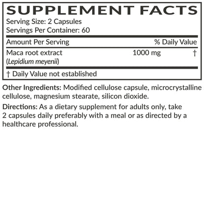 Futurebiotics Maca-Wurzel Extra Stärke – Unterstützt Energie, Ausdauer und reproduktive Gesundheit, Nicht-GVO, 120 Vegane Kapseln