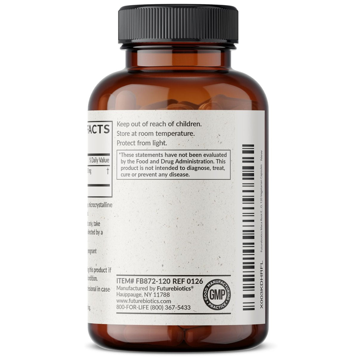 Futurebiotics Maca-Wurzel Extra Stärke – Unterstützt Energie, Ausdauer und reproduktive Gesundheit, Nicht-GVO, 120 Vegane Kapseln