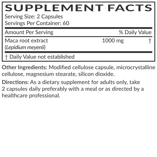 Futurebiotics Maca-Wurzel Extra Stärke – Unterstützt Energie, Ausdauer und reproduktive Gesundheit, Nicht-GVO, 120 Vegane Kapseln