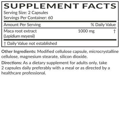 Futurebiotics Maca-Wurzel Extra Stärke – Unterstützt Energie, Ausdauer und reproduktive Gesundheit, Nicht-GVO, 120 Vegane Kapseln