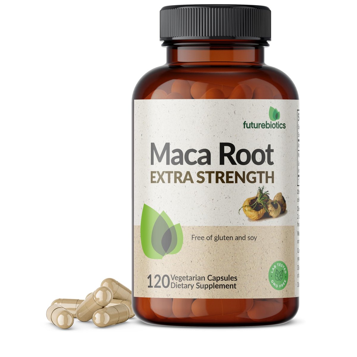 Futurebiotics Maca-Wurzel Extra Stärke – Unterstützt Energie, Ausdauer und reproduktive Gesundheit, Nicht-GVO, 120 Vegane Kapseln