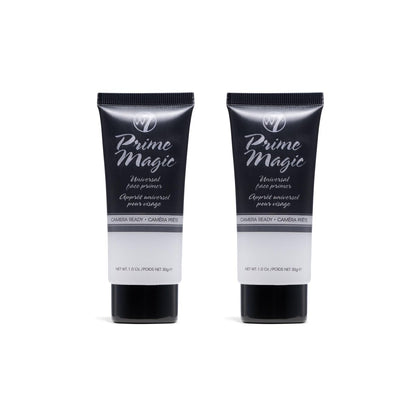 W7 Prime Magic Face Primer - Klare Make-up Basis für makellose Haut - Vegan - 2er Pack
