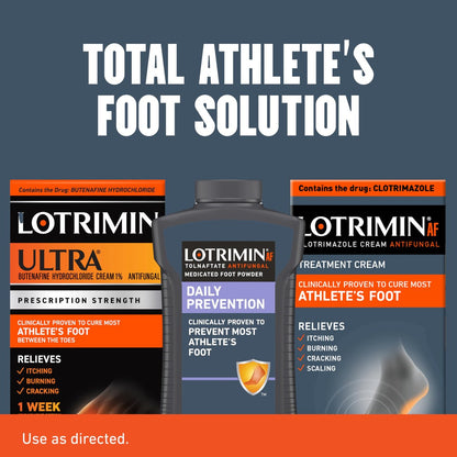Lotrimin® AF Creme gegen Fußpilz, 1% Clotrimazol Antimykotische Creme, klinisch wirksam, 30 g