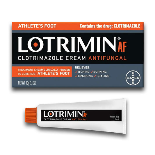 Lotrimin® AF Creme gegen Fußpilz, 1% Clotrimazol Antimykotische Creme, klinisch wirksam, 30 g