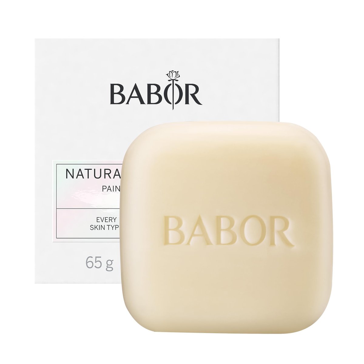 BABOR Natural Cleansing Bar für fettige und Mischhaut, feste Gesichtsreinigung für einen geklärten Teint, mit Aloe Vera und Baobab-Öl, 1 x 65 g