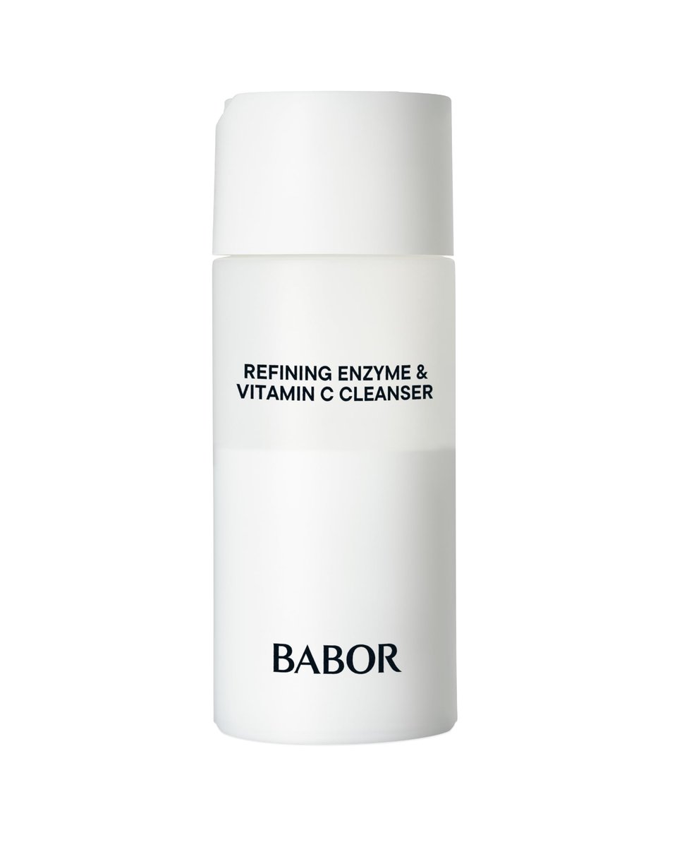BABOR Enzym- & Vitamin C Pulverreiniger – Wasseraktivierter Gesichtsreiniger für Aufhellung & Peeling | Sanftes tägliches Peeling für verfeinerte Poren & strahlende Haut | Reisefreundlich