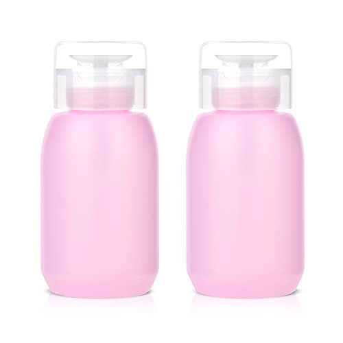 MEKK Aceton-Pumpenspender 2er-Pack 200 ml – Einhand-Pumpspender für Nagellackentferner, Make-up-Entferner und Alkohol