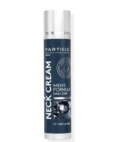 Particle Neck Cream für Männer – Tägliche Hautpflege mit Kollagen, Hyaluronsäure, Retinol, Vitamin E, Moringaöl & Sheabutter für gesunde Haut, feuchtigkeitsspendende Körperlotion, 50 ml