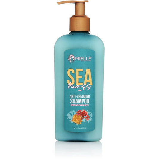 Mielle Organics Sea Moss Anti-Shedding Haar-Shampoo – Feuchtigkeitsspendendes Shampoo für trockenes Haar – Stärkt die Haarsträhnen für weniger Haarausfall – Verbessert Aussehen und Gefühl nach einmaliger Anwendung (237 ml)