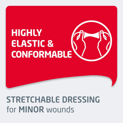 Leukoplast Elastic Wundpflaster – dehnbare und hautfreundliche Pflaster für Finger, Ellenbogen, Knie und Handgelenke – runde Pflaster, 2,2 cm, 100 Stück