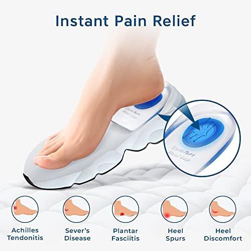 Figly Gel-Fersenkissen gegen Fersenschmerzen (4er-Pack) – Gel-Fersenpolster, Fersenstützen für Männer und Frauen bei Plantarfasziitis, Fersensporn