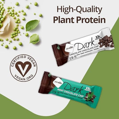 NuGo Dark Variety Box – 12 Riegel mit 11-12 g Protein, vegan, glutenfrei, koscher