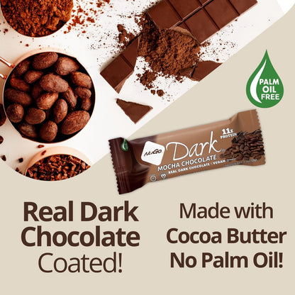 NuGo Dark Variety Box – 12 Riegel mit 11-12 g Protein, vegan, glutenfrei, koscher