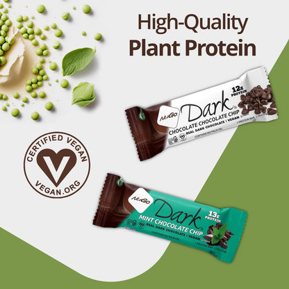 NuGo Dark Variety Box – 12 Riegel mit 11-12 g Protein, vegan, glutenfrei, koscher