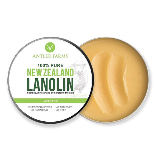 Antler Farms – 100% reines neuseeländisches Lanolin, 100g, Hautfeuchtigkeitscreme und Schutzbalsam, raffinierte USP-Qualität