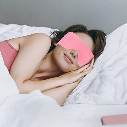 FRESHME Zero Pressure Schlafmaske – Leichte, atmungsaktive Augenmaske mit Ohrhaken-Band für alle Schlafpositionen – Schwarz