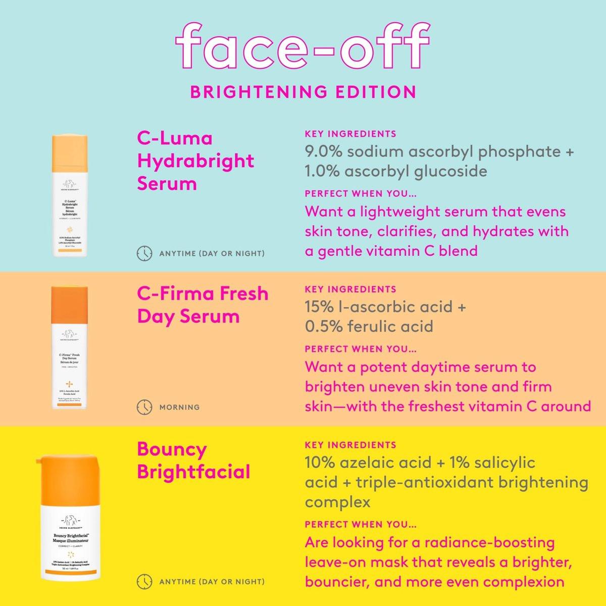 Drunk Elephant Bouncy Brightfacial – 50 ml/1,69 fl oz – Illuminierende Gesichtsmaske – Saubere klinische Hautpflege – Tierversuchsfrei – Dermatologisch getestet – Frei von ätherischen Ölen, Silikonen und Duftstoffen