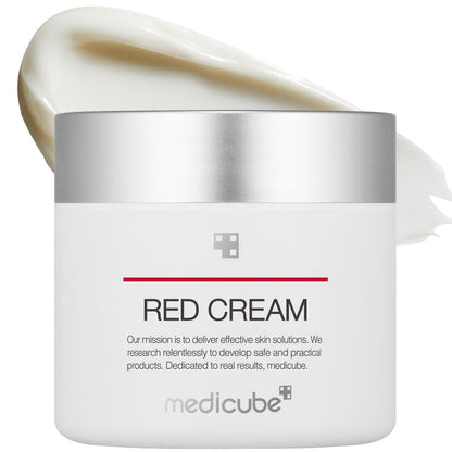 Medicube Red Cream 2.0 – Beruhigende Feuchtigkeitscreme für unreine Haut mit BHA, Niacinamid & Adenosin | Nicht komedogen | Koreanische Hautpflege (50 ml)