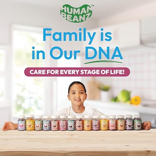 Human Beanz Multivitamin Jelly Bean Gummies mit Zink für Männer und Frauen, Immununterstützung, Nahrungsergänzungsmittel für Erwachsene, vegetarisch, 120 Berry Blast Jelly Beans, koscher