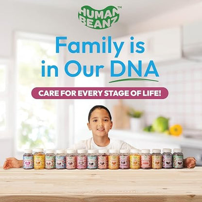 Human Beanz Multivitamin Jelly Bean Gummies mit Zink für Männer und Frauen, Immununterstützung, Nahrungsergänzungsmittel für Erwachsene, vegetarisch, 120 Berry Blast Jelly Beans, koscher