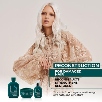 Alfaparf Milano Semi di Lino Reconstruction Reparative Shampoo und Masken-Set – Sulfatfreies Shampoo und Haarmaske für geschädigtes Haar – Repariert, rekonstruiert, stärkt – Verleiht Glanz und Geschmeidigkeit