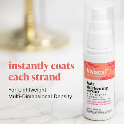 Viviscal Haarverdichtendes Serum, sofortiger leichter Leave-in-Wirkstoff für dichter und voller aussehendes Haar, mit Keratin & Biotin, 50 ml (1,69 Fl. Oz.)